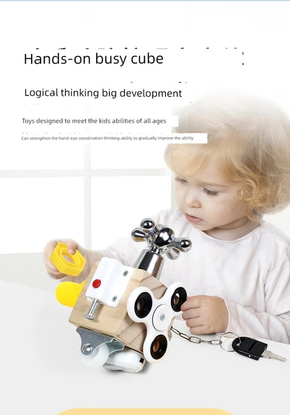Montessori Bebek Oyuncak Kutusu - Müzik Küpü + Yaşam Küpü - 11
