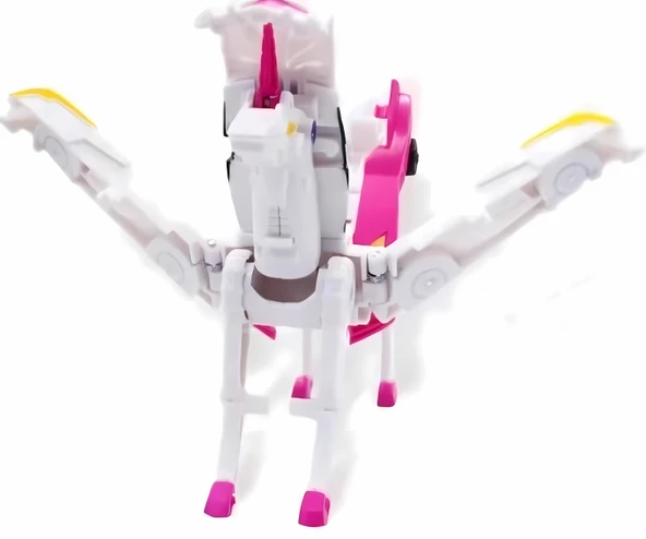 Çocuk Oyuncak Araba Kanatlı Dönüşen Robot - Mavi Renkli Kutu - 9