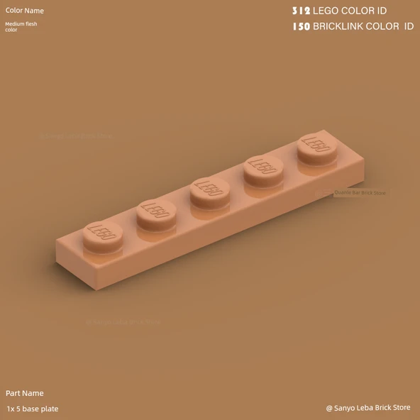 Lego 78329 Bej 1x5 Taban Plaka - 3