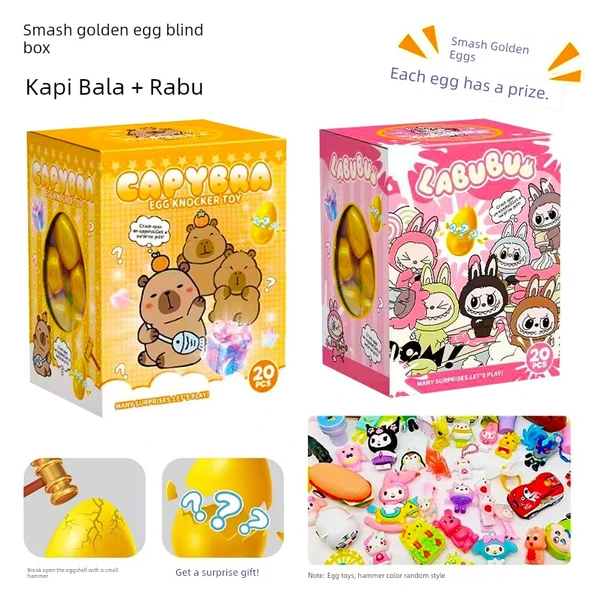 Nezha Doğum Günü Altın Yumurta Kırma Oyuncak - [İki Paket] Kabi Bala + Rab Vurdu 40'lı Paket