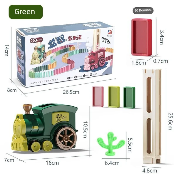 Domino Tren Mikser Kamyon Oyuncağı - Yeşil - 60 Parça