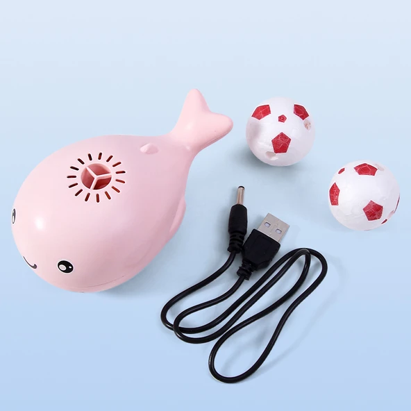 Elektrikli Yüzen Top Balina Oyuncak - Pembe Balina