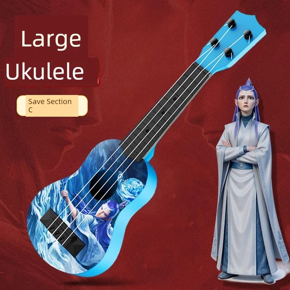 Nezha Ukulele Çocuk Oyuncak Gitar - Büyük Boy AO C Model