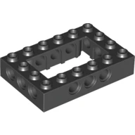 Siyah 4x6 Delikli Lego Çerçeve Tuğla - 32531