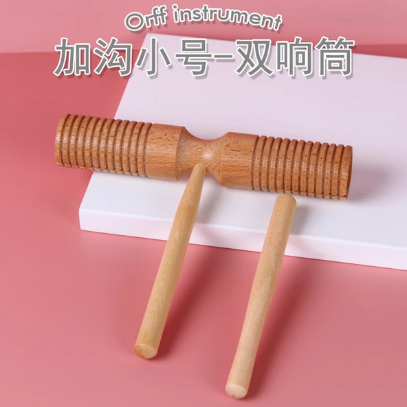 Kayın Ağacı Çıngırak - Küçük Çift Halkalı Tüp (Kayın) 3.5cm Tüp Çapı - 1