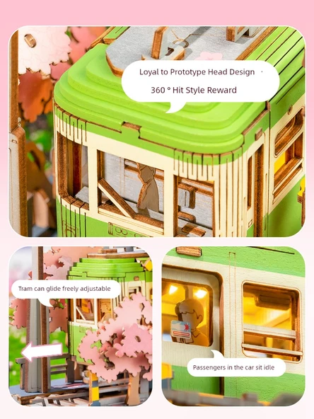 3D Ahşap Puzzle Kiraz Çiçeği Turu - TGS03 Çiçek Dolu - 5
