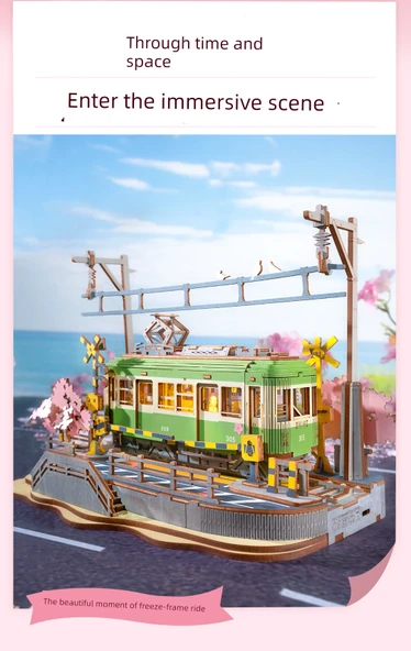 3D Ahşap Puzzle Kiraz Çiçeği Turu - TGS03 Çiçek Dolu - 9