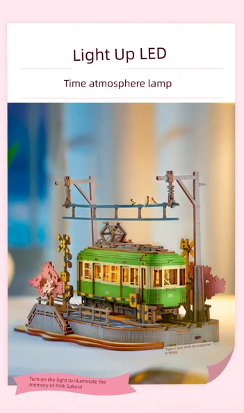 3D Ahşap Puzzle Kiraz Çiçeği Turu - TGS03 Çiçek Dolu - 11