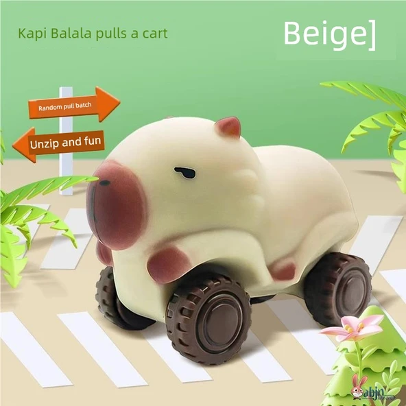 Çekmeli Oyuncak Araba - Bej