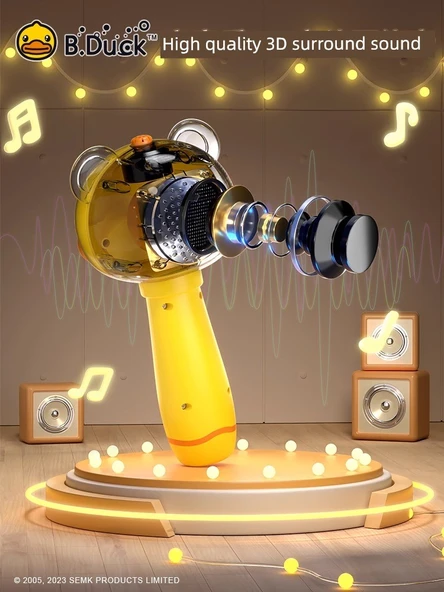 Sarı Ördek Mikrofon - 2 Lianmai ile Ses Entegrasyonu/3D Echo/Ses Dönüşümü/USB/Müzikli Hikaye - 4