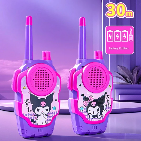 Çocuk Telsiz Telefon - 30m Kuromi Çift Batarya Seti