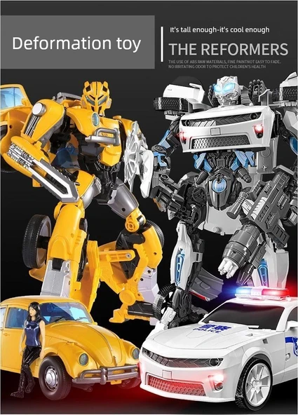 45cm Beyaz Mekanik Robot Oyuncak - Çantalı Hediye Kutulu ve Silahlı - 7