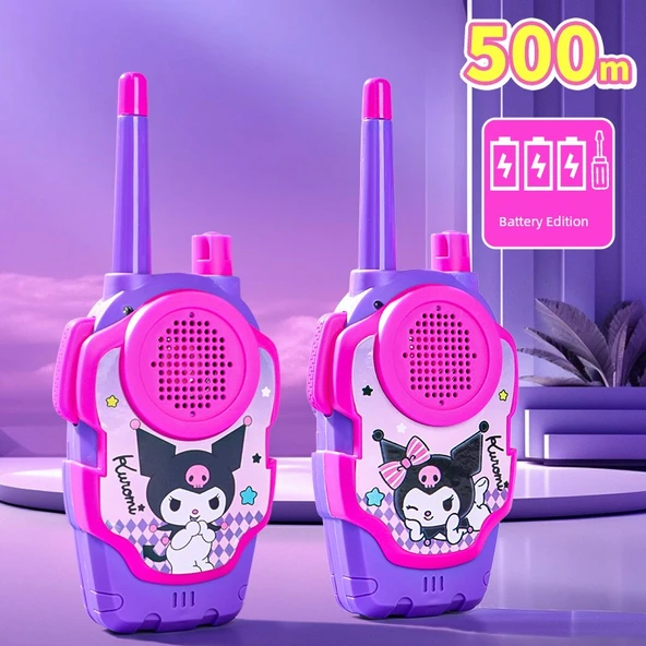 Çocuk Telsiz Telefon - 500m Kuromi Çift Batarya Seti