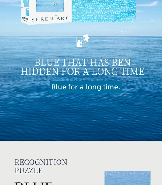 Seren Art Blue Hidden Wang Yileng İllüstrasyon 1000 Parça Puzzle - Kadife 4'lü Paket - 8