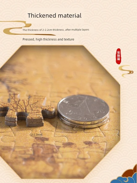 Qingming Shanghe Haritası Puzzle - Bianjing Şehir Merkezi - 950 Parça - Resim 4