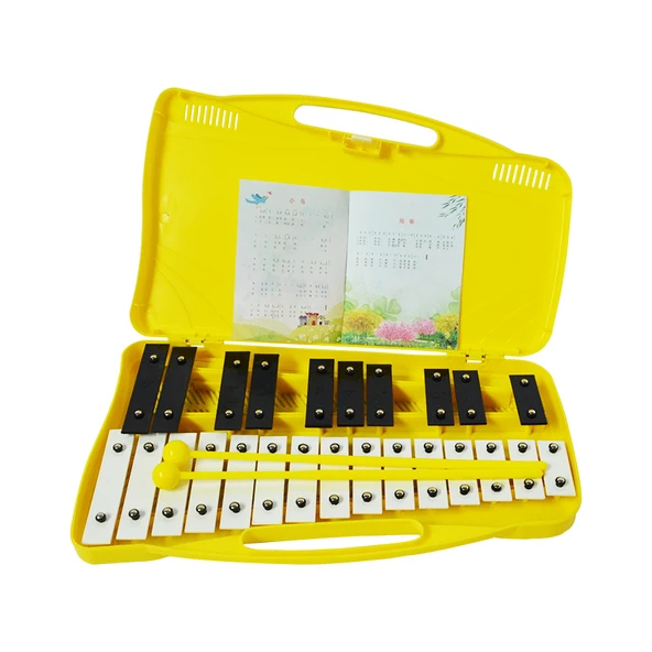 Orff Müzik Aleti - Büyük Siyah Beyaz 25 Tonlu Alüminyum Plaka