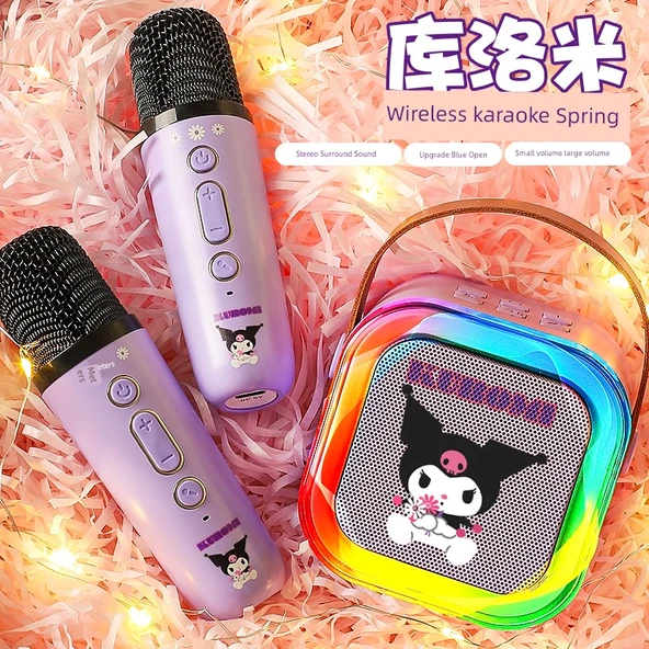 Çocuk Karaoke Mikrofonu - Hello Kitty Pembe - Tek Mikrofonlu - Bluetooth Özellikli - 2