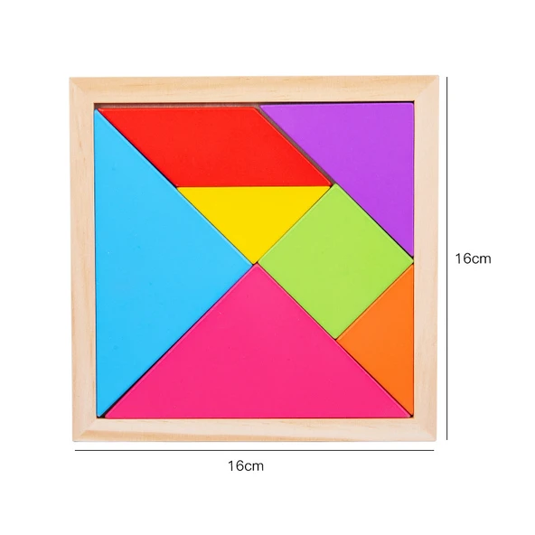 Manyetik Tangram Puzzle - 14x14cm - 108 Parça - 6