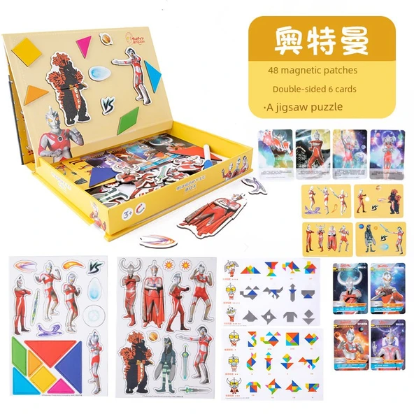 Ultraman Manyetik Puzzle Uzay Savaşçısı (6 Kart + 48 Parça)