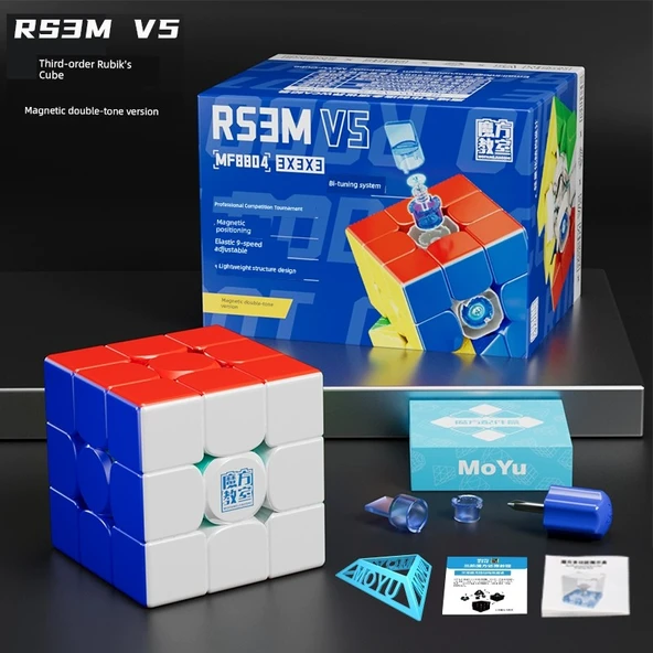 Manyetik Hızlı Küp RS3M V5 3x3 - Manyetik Çift Tonlu Versiyon