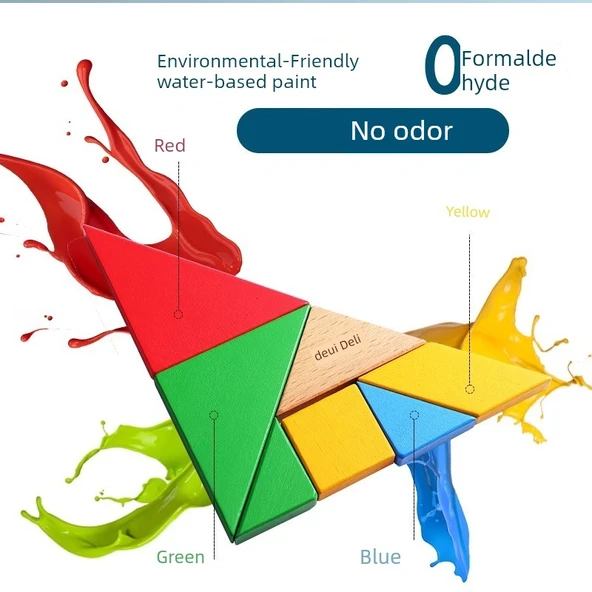 Manyetik Tangram Puzzle - 14x14cm - 108 Parça - 5
