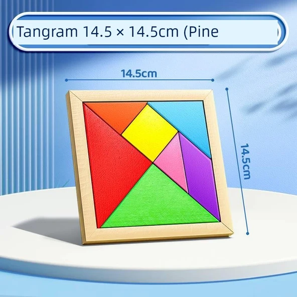 Manyetik Tangram Puzzle - 14x14cm - 108 Parça