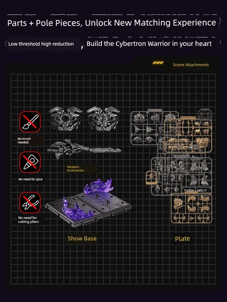 Transformers Megatron Yapı Oyuncak - Film 1 - Işıklı, Tabanlı ve Silahlı - 3