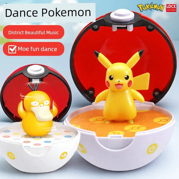 Pokemon Müzik Kutusu Poke Topu Pikachu 3 Tonlu Dans Eden Oyuncak Bebek - 2