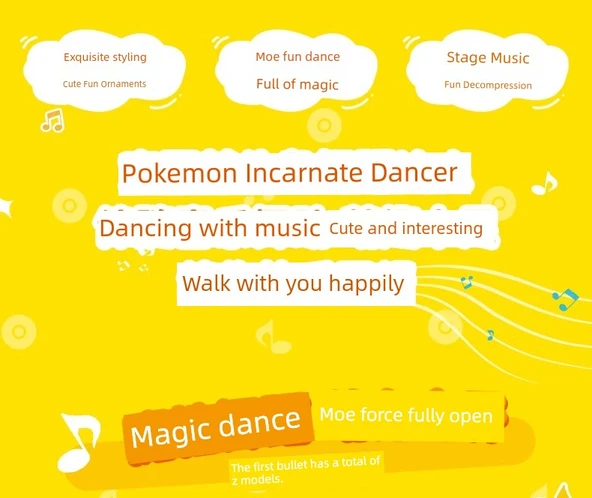 Pokemon Müzik Kutusu Poke Topu Pikachu 3 Tonlu Dans Eden Oyuncak Bebek - 8