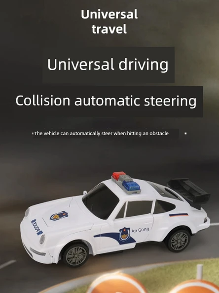 Çocuk Puzzle Oyuncak - Dönüşen Polis Arabası - Şarjlı Model - 4