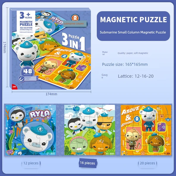 Süper Kanatlar Manyetik Puzzle - Disney Denizaltı Küçük Sütun Manyetik Puzzle Kitabı