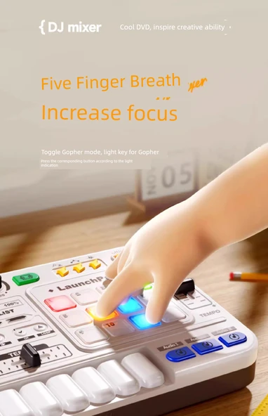 Çocuk Elektronik Org DJ Disk Yapımcısı - Siyah - Gelişmiş Model - Resim 11