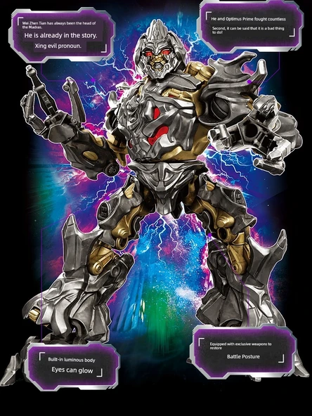 Transformers Megatron Yapı Oyuncak - Film 1 - Işıklı, Tabanlı ve Silahlı - 6