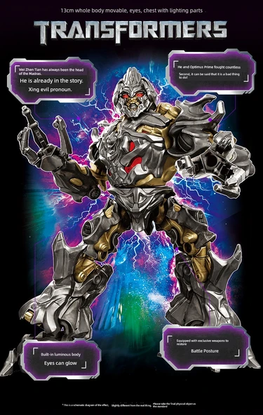 Transformers Megatron Yapı Oyuncak - Film 1 - Işıklı, Tabanlı ve Silahlı - 9