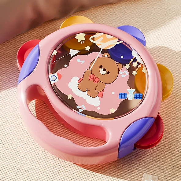 Çocuk Müzik Aleti Oyuncak - Ayıcık Zil - 15cm - Pembe