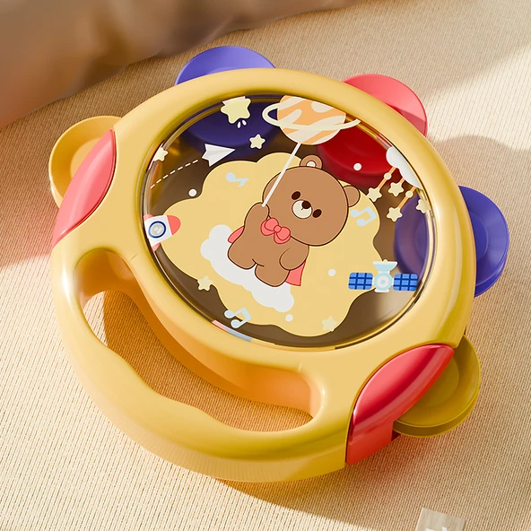 Çocuk Müzik Aleti Oyuncak - Ayıcık Zil - 15cm - Sarı