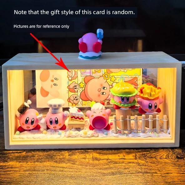 El Yapımı Kirby Gece Lambası - Yemek Kartı Oranı [Bitmiş Lamba] Fişli + Hediye Çantalı - Kaliteli Versiyon