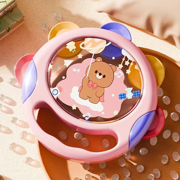 Çocuk Müzik Aleti Oyuncak - Ayıcık Zil - 15cm - Pembe - 4