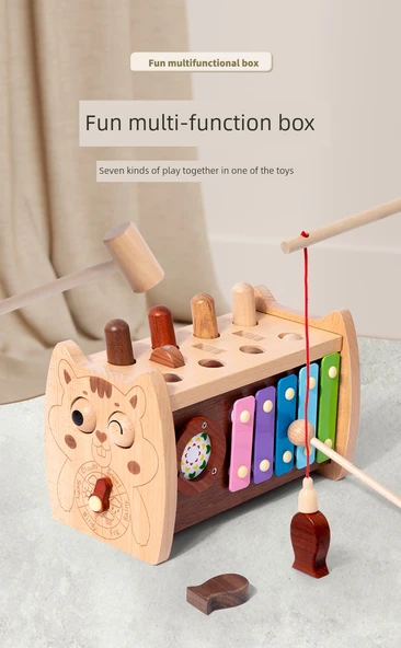 Ahşap Çekiçleme Oyunu - Küçük Şehir Keşif Parkuru - Resim 8