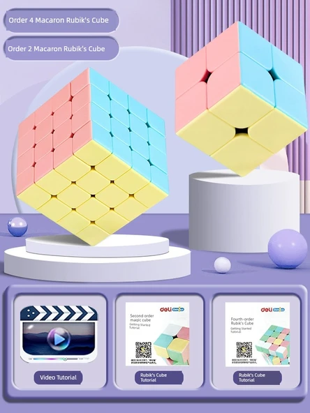 Piramit Küp Rubik - Seviye 2 ve 4 Seti