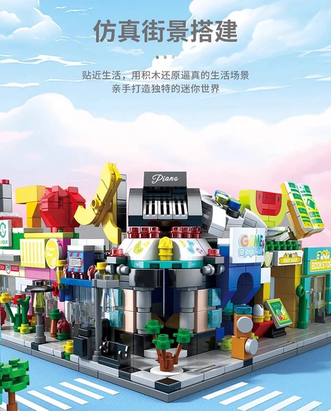 Şehir Manzaralı Puzzle Blok Seti - Fanta Soda - Resim 6