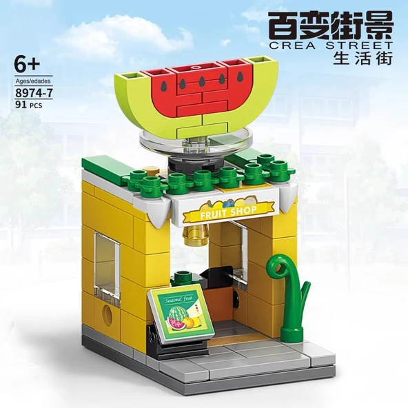 Şehir Manzaralı Puzzle Blok Seti - Fanta Soda - Resim 3