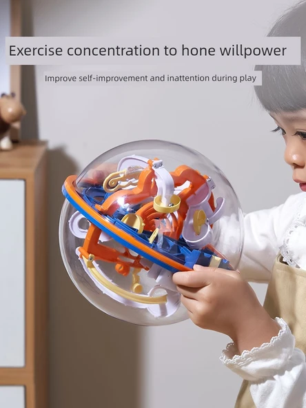 3D Perplexus Labirent Topu - Konsantrasyon Eğitimi - Başlangıç Seviyesi - 2 Yıldız - Stereo Büyük - Resim 3