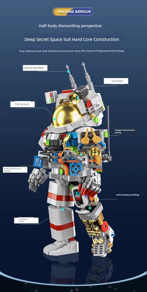 Astronot Yapı Bloğu - Şafak Astronotu (Premium Hediye Kutulu) - 10