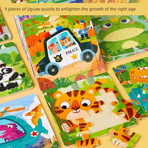 Ahşap Çocuk Puzzle - Aslan - 2