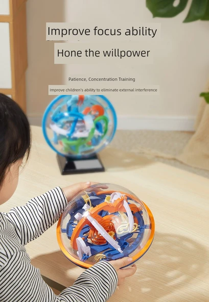 3D Perplexus Labirent Topu - Konsantrasyon Eğitimi - Başlangıç Seviyesi - 2 Yıldız - Stereo Büyük - Resim 11