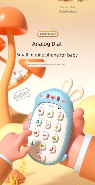 Müzikli Oyuncak Telefon - Mavi - 10
