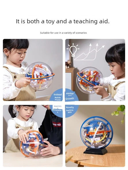 3D Perplexus Labirent Topu - Konsantrasyon Eğitimi - Başlangıç Seviyesi - 2 Yıldız - Stereo Büyük - Resim 6