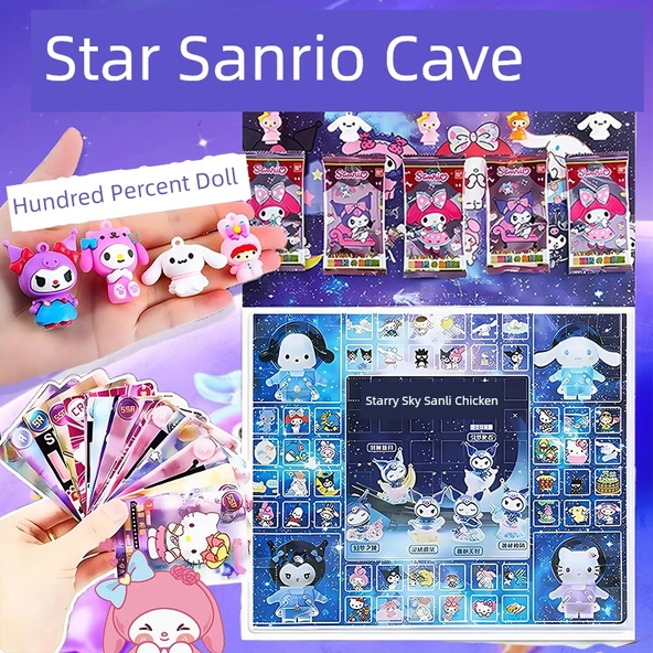 120 Delikli Star Sanrio Sürpriz Kutusu - 5 Oyuncak Bebek + 5 Nadir Kart