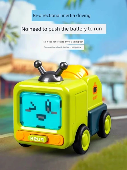Çocuk Çarpışma Dönüşen Ekskavatör ve Kepçe Robot Oyuncak - 2'li Paket - 4